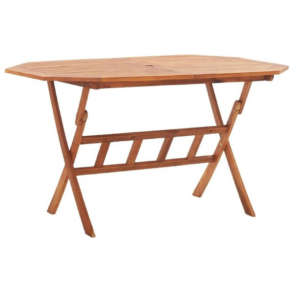 Folding Garden Table 135x85x75 cm Solid Acacia Wood vidaXL