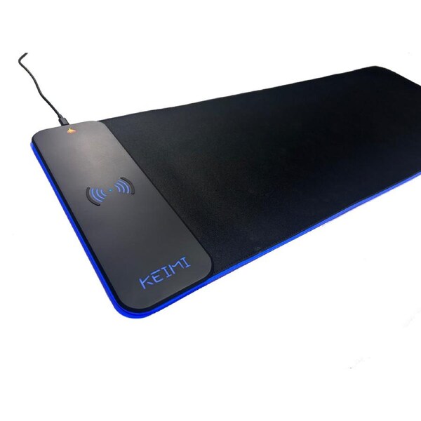 Keimi 15W Wireless Charging Extended Mouse Pad with RGB