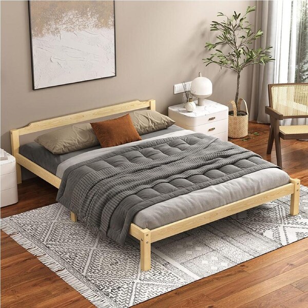 ALFORDSON Bed Frame Wooden Timber King Size Mattress Base Platform Beatrix Oak