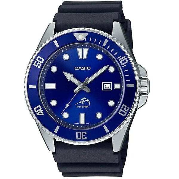 Casio Duro Marlin Blue/Black Men's 200m Analog Divers Watch MDV-106B-2A