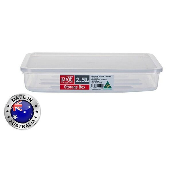 10 x 2.5L Plastic Storage Container Kitchen Fridge Pantry Organiser Tubs Box