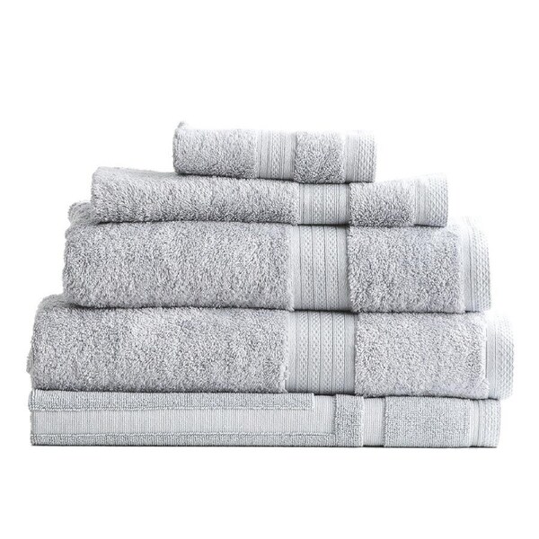 5pc Renee Taylor Stella 650GSM Bamboo Cotton Bath/Hand/Face Towel Set Silver