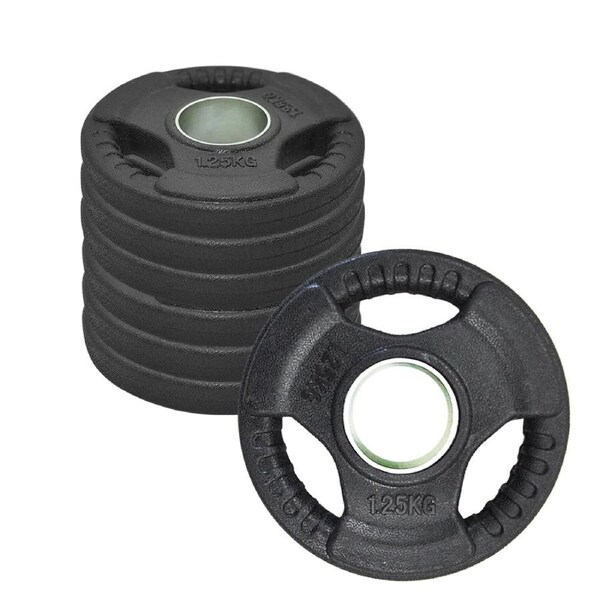 1.25kg x 8 Rubber Coated Cast Iron Olympic Weight Plate - Commercial Grade