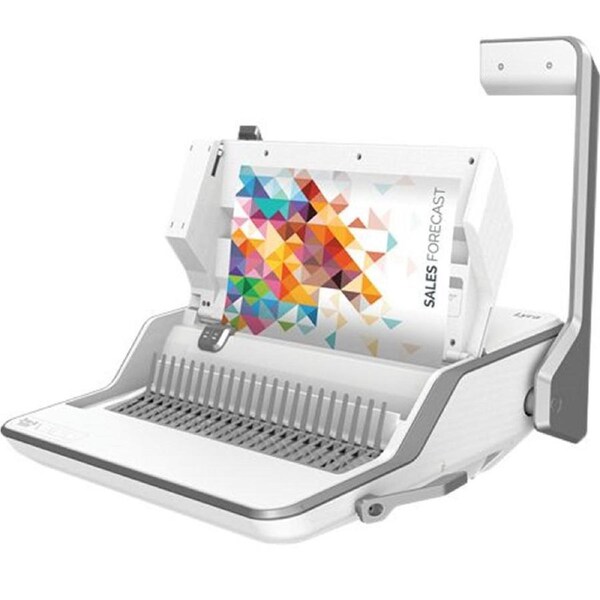 Fellowes Lyra 3-In-1 Manual Binding Centre Machine Plastic Comb White