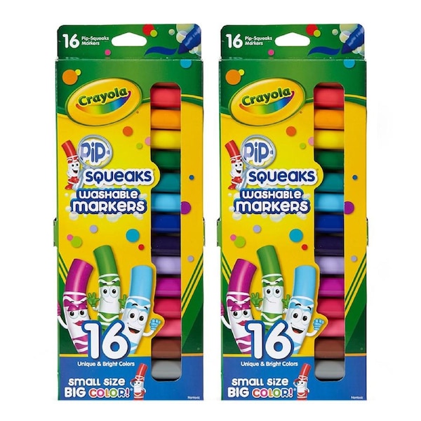 32pc Crayola Kids/Childrens Creative Pipsqueaks Washable Colouring Markers 36m+