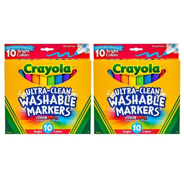 20pc Crayola Kids/Childrens Creative Ultra Clean Bright Washable Markers 36m+
