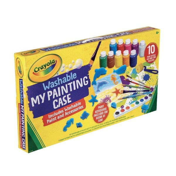 Crayola Kids Creative My Painting Case Washable Paint/Watercolour Craft Set 48m+