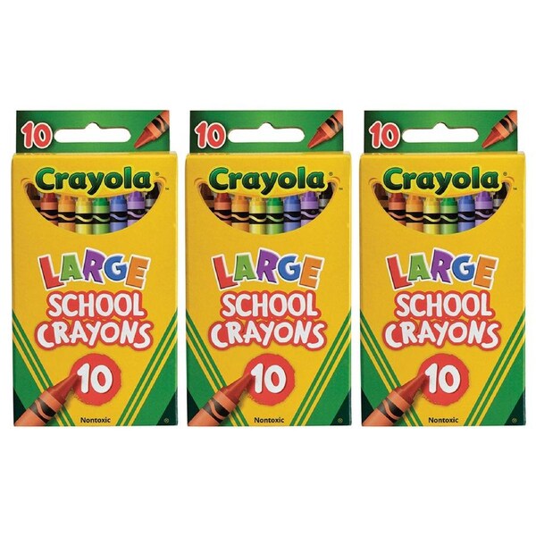 30pc Crayola Kids/Childrens Creative Large School Drawing Art/Craft Crayons 36m+