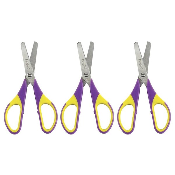 3x Crayola Childrens Creative School Art/Craft Blunt Tip Scissors Single Pair