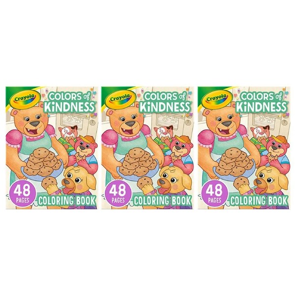 3x Crayola Kids/Childrens Creative 48pg Coloring Book Colours of Kindness 36m+