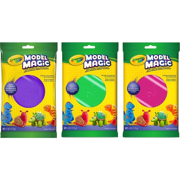 Crayola Kids Creative Model Magic Material 113gms Purple/Green/Raspberry 36m+