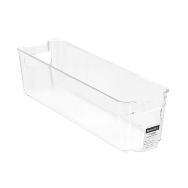 5 x Clear Plastic Fridge Organiser Basket Can Holder Kitchen Pantry Storage Box