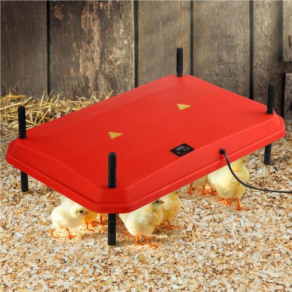 Chick Brooder Heating Plate Warmer Chicken Coop Brooding Heater Poultry Duckling Chook 45x60cm 40-50 Chicks Adjustable Height