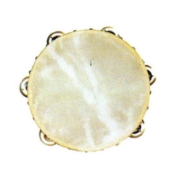 Angel AT20 08 1/2 Inch Tambourine 6 Pr Jingles Calf Skin