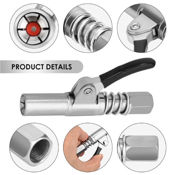 Grease Gun Coupler Quick Release One Hand 1/8" NPT Fitting 10000psi New AU Stock