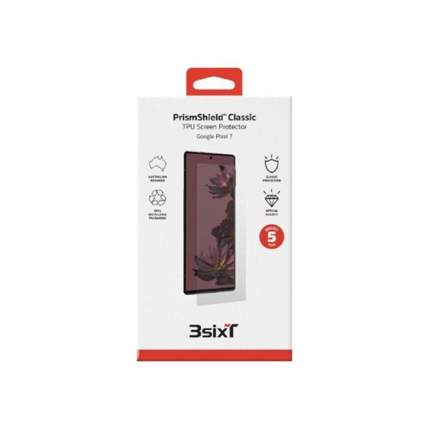 3sixT PrismShield Classic TPU Screen Protector Guard For Google Pixel 7 Clear