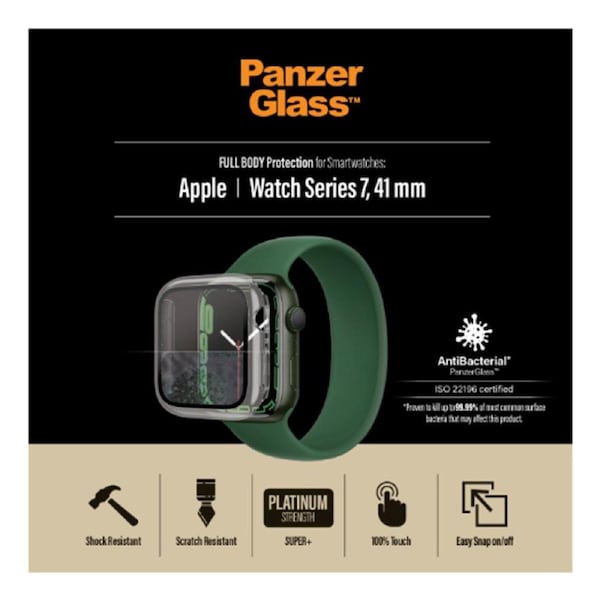 PanzerGlass Full Body Glass Screen Protector For Apple Watch 7 41mm Clear AB