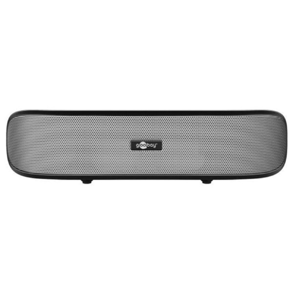 Goobay Stereo Soundbar Plug N Play USB AUX Portable Speaker For Smartphones BLK
