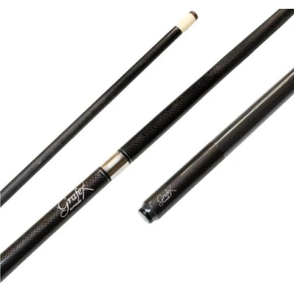 Grafex Graphite Pool 9 Ball Billiard Cue Supreme Black Multi-Weight 13mm Tip