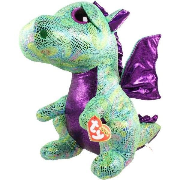 Ty Beanie Boos Large - Cinder Green Dragon Plush