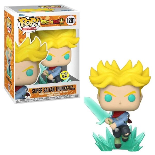 Funko Pop Dragon Ball Super, Super Saiyan Trunks with Sword #1281 Vinyl Figure