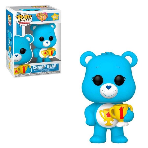 Funko Pop Care Bears 40th Champ Bear #1203 Vinyl Figure
