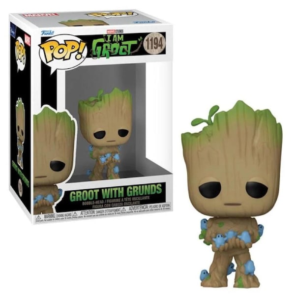 Funko Pop Marvel I Am Groot TV Groot with Grunds #1194 Vinyl Figure