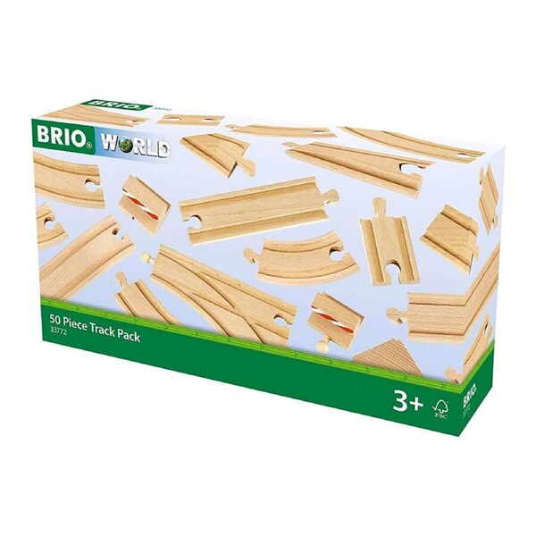 Brio World 50 Piece Train Track Pack 33772