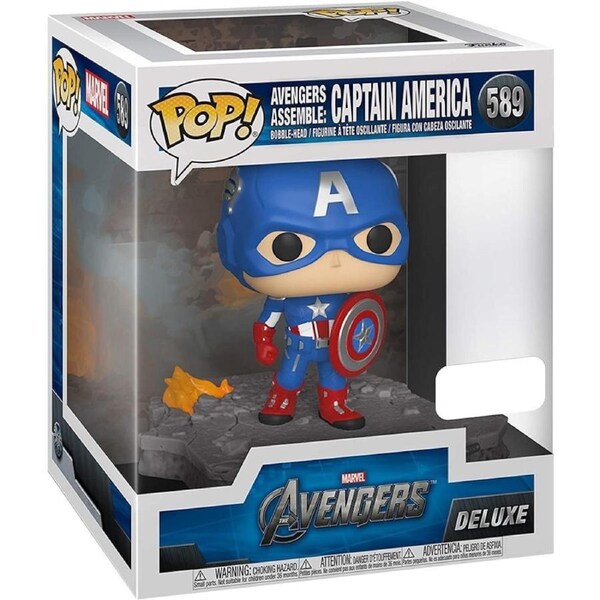 Funko Pop Marvel Avengers Assemble Captain America Deluxe #589