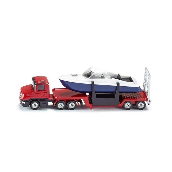 Siku 1613 Die-Cast Vehicle Low Loader with Boat