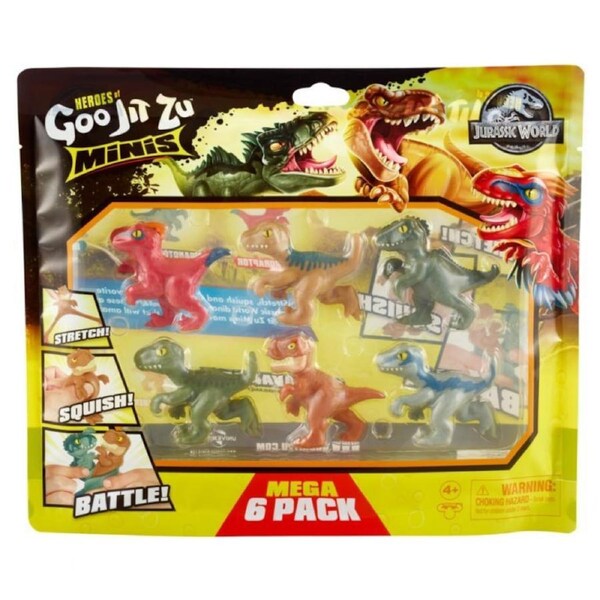 Heroes of Goo Jit Zu Minis Jurassic World Minis Mega 6 Pack