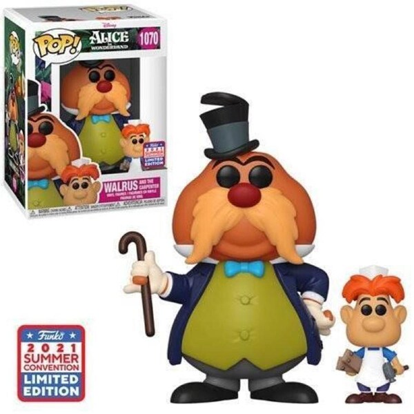 Funko POP Alice in Wonderland Walrus & Carpenter SDCC 2021 #1070 Vinyl Figure