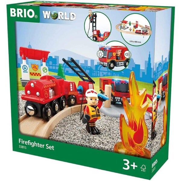 Brio World Firefighter Train Set 18pcs 33815