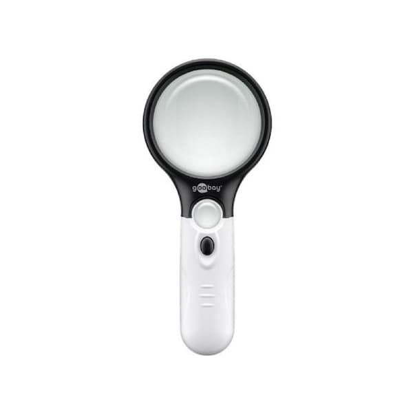 Goobay Plastic 11cm LED Handheld Reading Magnifier 1.75x Magnification White