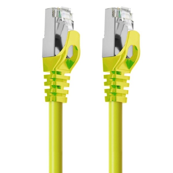 Cruxtec RJ45 LAN CAT7 10GbE SF/FTP 30m Triple Shielding Ethernet Cable Yellow