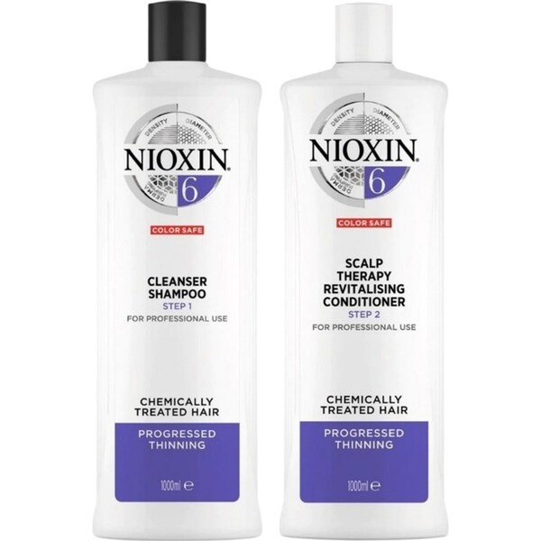 Nioxin System 6 Cleanser Shampoo & Scalp Therapy Conditioner 1L Duo