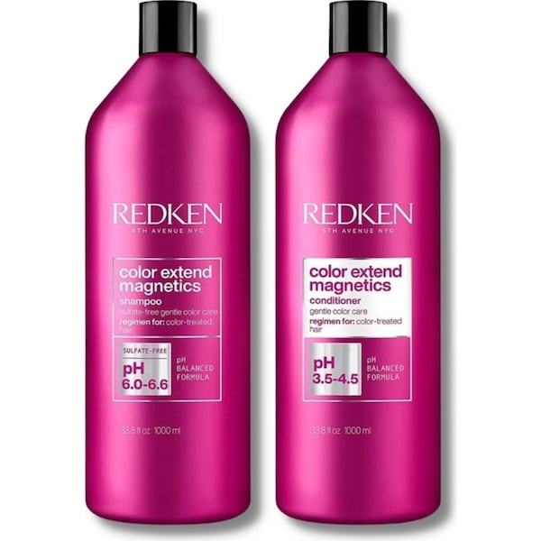 Redken Color Extend Magnetics Sulfate Free Shampoo & Conditioner 1 Litre Duo