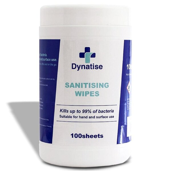 100pcs Dynatise Disinfectant Alcohol Cleaning Wipes 70% Isopropyl