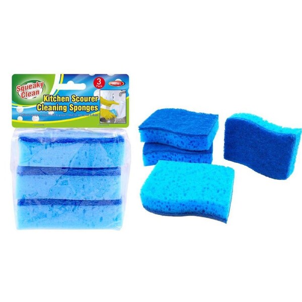 15 x Kitchen Scourer Cleaning Sponges Washing Dishes Pan Pots Sink Brush Sponges