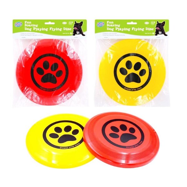 2 x Dog Puppy Flying Disco Fetch Throw Interactive Training Playing Toys Outdoor
