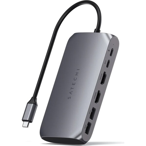 Satechi USB-C Multimedia Video/USB-A/HDMI/Data Portable Adapter Hub For M1 Macs