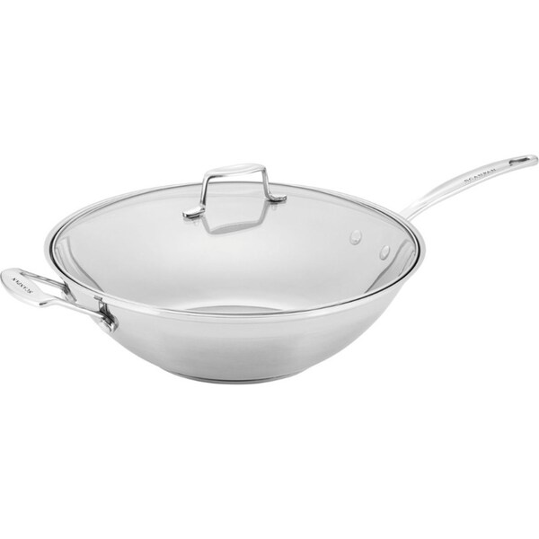 Scanpan Impact Stainless Steel Wok With Lid 32cm
