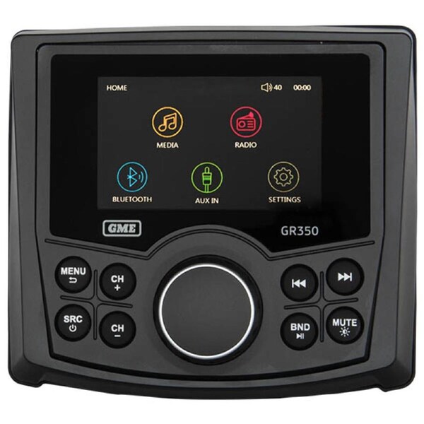 GME GR350BTB Marine AM/FM/Bluetooth Stereo - Black