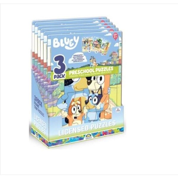 Frame Tray Puzzles Bluey 3pk