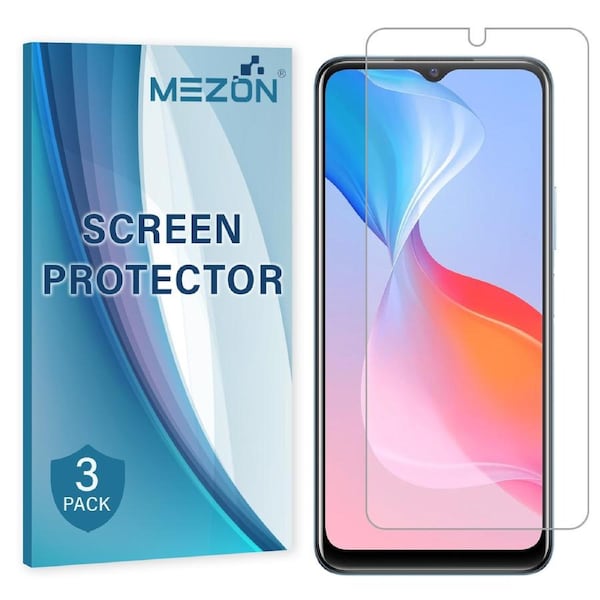 [3 Pack] Vivo Y21s Premium Clear Edge-to-Edge Full Coverage Hydrogel Screen Protector Film by MEZON (Vivo Y21s, Hydrogel)