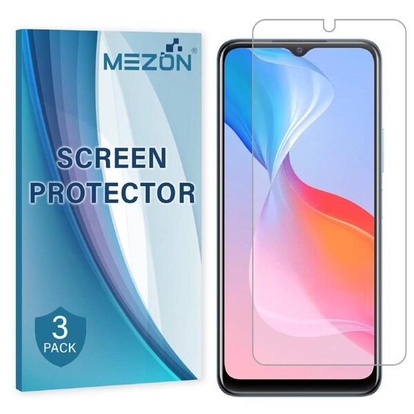 [3 Pack] Vivo Y20s Premium Clear Edge-to-Edge Full Coverage Hydrogel Screen Protector Film by MEZON (Vivo Y20s, Hydrogel)