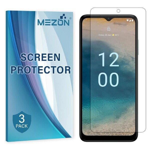 [3 Pack] Nokia G22 Premium Clear Edge-to-Edge Full Coverage Hydrogel Screen Protector Film by MEZON (Nokia G22, Hydrogel)
