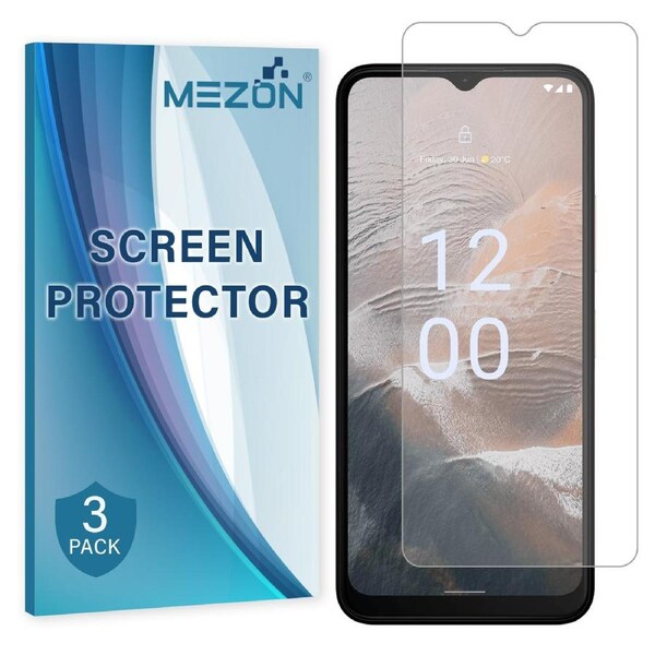 [3 Pack] Nokia C32 Anti-Glare Matte Screen Protector Film by MEZON – Case Friendly, Shock Absorption (Nokia C32, Matte)