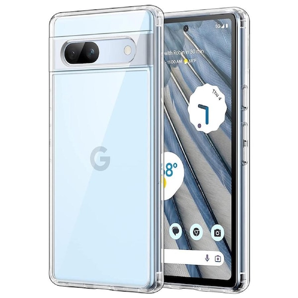 Google Pixel 7a (6.1”) Ultra Slim Premium Crystal Clear TPU Gel Back Case by MEZON – Shock Absorption, Wireless Charging Compatible (Pixel 7a, Gel) – FREE EXPRESS