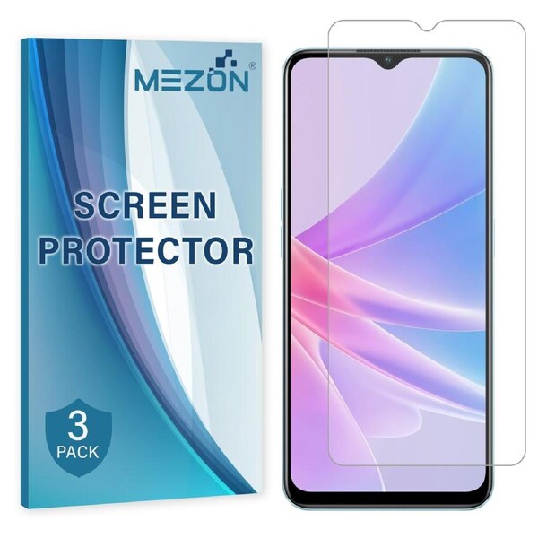 [3 Pack] OPPO A78 5G Anti-Glare Matte Screen Protector Film by MEZON – Case Friendly, Shock Absorption (OPPO A78 5G, Matte)